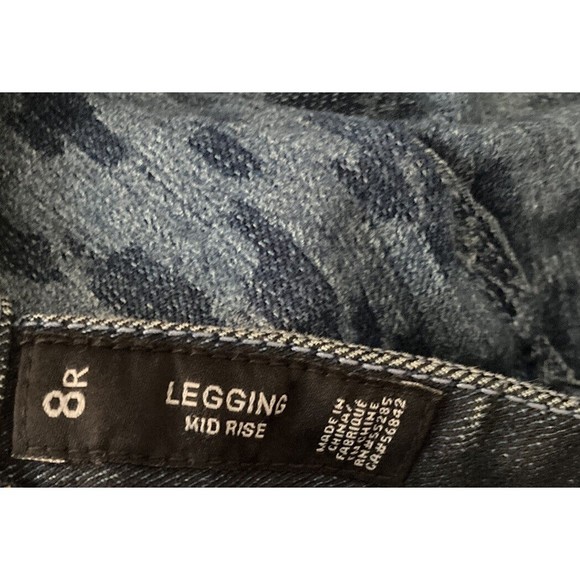 EXPRESS Two Chic Ways Reversible Denim LEGGING Mid Rise Jeans Womens Size 8R - Picture 7 of 9